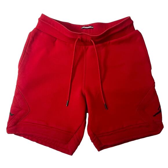 NIKE JORDAN Jumpman Logo Fleece Shorts Men's Small Red Drawstring Std-Fit READ* - Picture 2 of 14